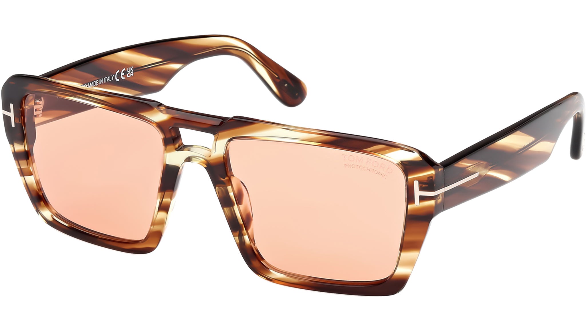 Occhiali da sole donna Tom Ford Raphaela oro rosa lucido/marrone Occhiali da sole donna Tom Ford Raphaela oro rosa lucido/marrone