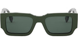 Fendi Diagonal Green Square Sunglasses