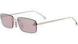 Fendi First Crystal Rose Gold Square Sunglasses