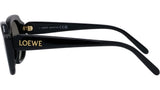 Slim Black Geometric Sunglasses