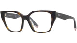 Fendi Way Havana Rectangular Eyeglasses