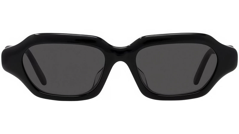 Slim Black Geometric Sunglasses