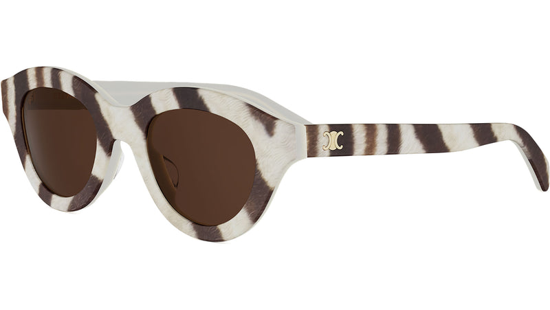 Triomphe Mini Brown Round Sunglasses