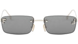 Fendi First Crystal Light Gold Square Sunglasses