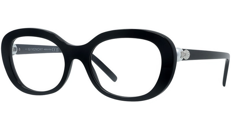 Pearl Black Oval Eyeglasses