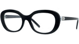 Pearl Black Oval Eyeglasses