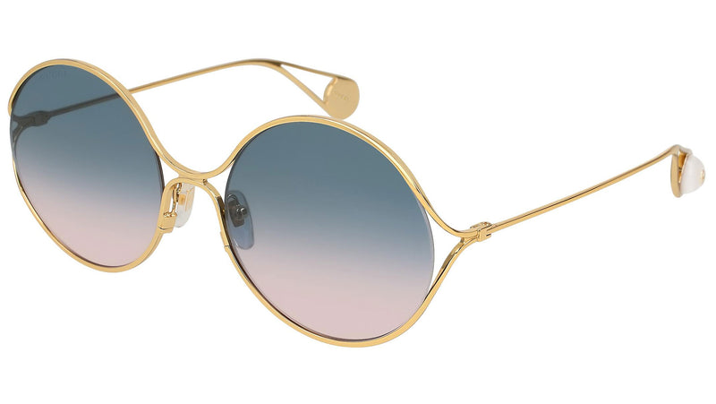 GG0253S shiny gold and bicolor turquoise-red