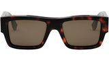 Signature Havana Rectangular Sunglasses