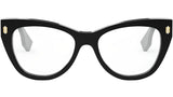Fendi Roma Black Round Eyeglasses