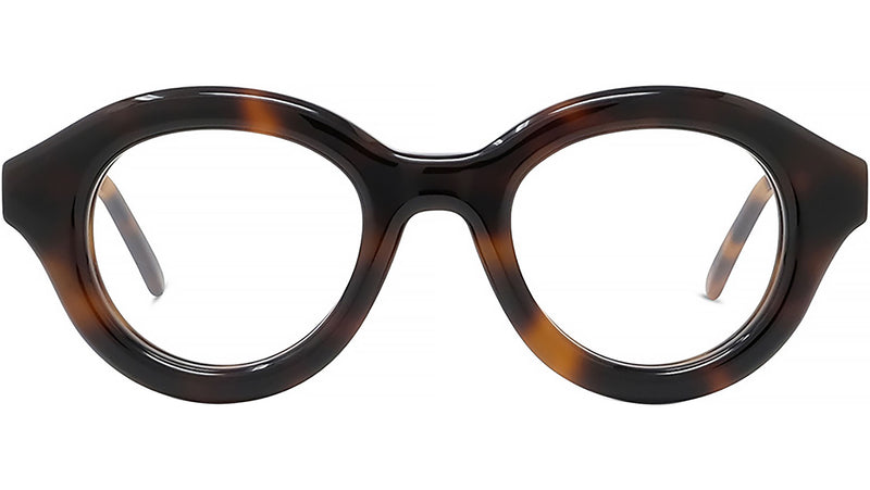 Curvy Tortoise Round Eyeglasses