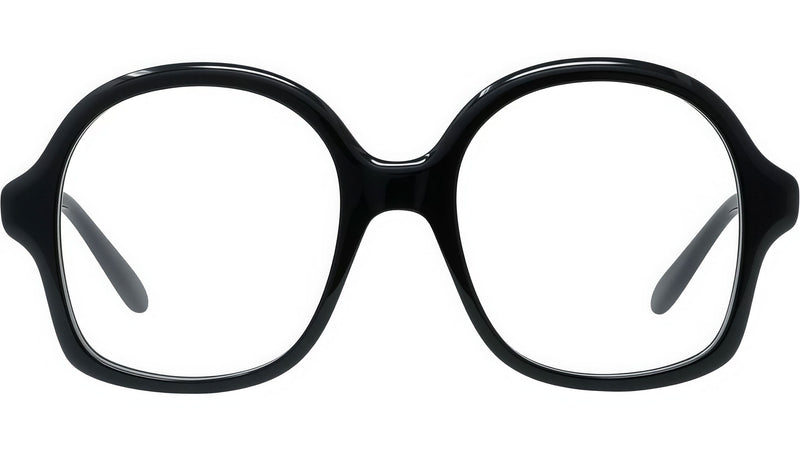 Slim Black Geometric Eyeglasses