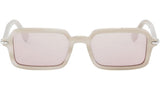 Fendi Selleria Beige Rectangular Sunglasses