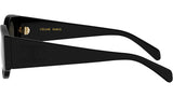 Triomphe Stamp Black Round Sunglasses