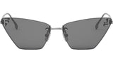 Fendi First Crystal Silver Cat Eye Sunglasses