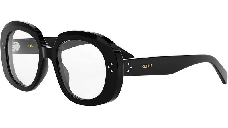 CELINE 3 Dots Black Round Eyeglasses