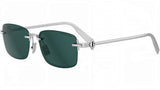CD DiamondO 11U Silver Squared Sunglasses