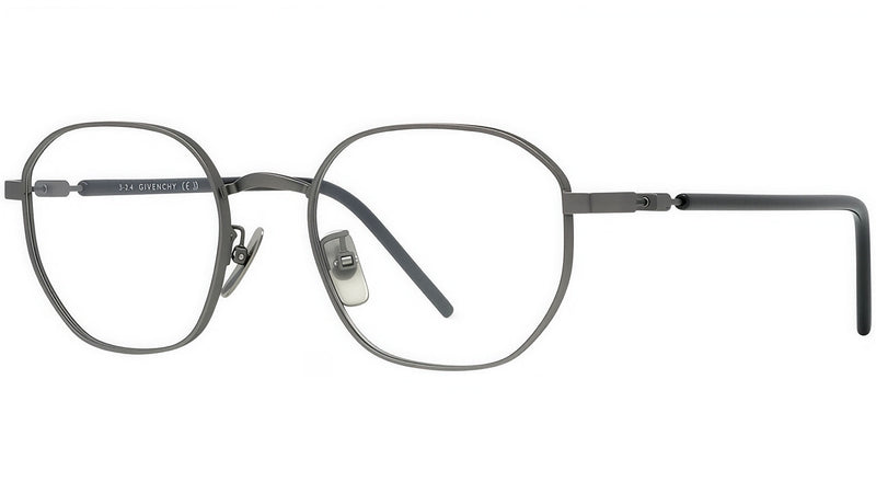 Titanium Ruthenium Geometric Eyeglasses