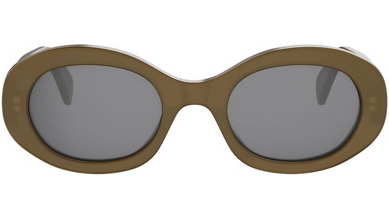 Triomphe Green Oval Sunglasses