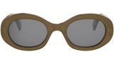 Triomphe Green Oval Sunglasses