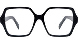 4G Black Square Eyeglasses