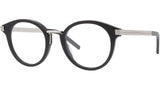 4G Bar Black Round Eyeglasses