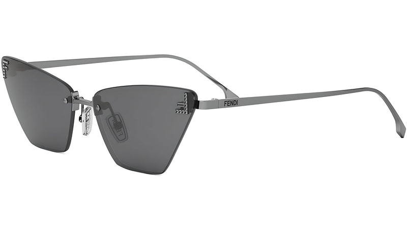 Fendi First Crystal Silver Cat Eye Sunglasses