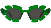 Curvy Green Geometric Sunglasses - 47-20-140