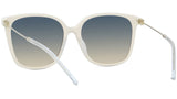 K Logo White Square Sunglasses