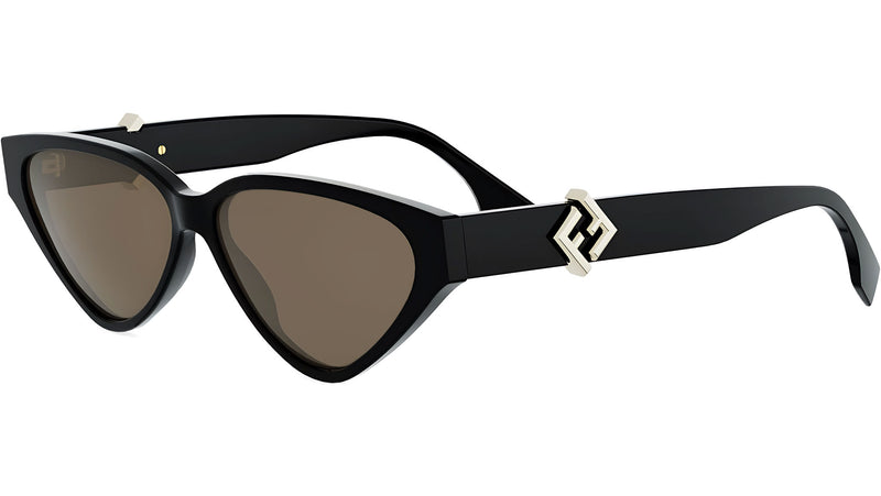 FF Diamonds Black Cat Eye Sunglasses