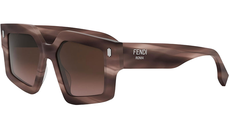 Fendi Roma Brown Geometric Sunglasses