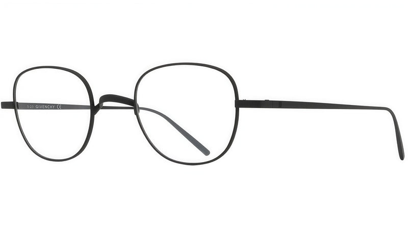 Titanium Matte Black Round Eyeglasses