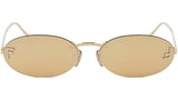 Fendi First Gold Oval Sunglasses