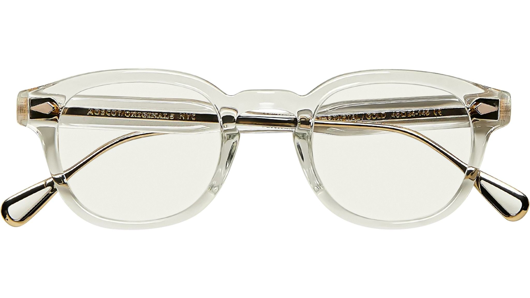 Moscot Lemtosh-TT SE Sun Crystal Gold and Blue Mineral Sunglasses