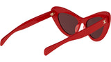 Triomphe Mini HD Red Cat Eye Sunglasses