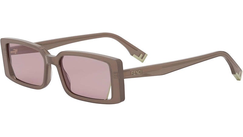 Fendi Way Brown Rectangular Sunglasses