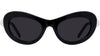 Pearl Black Oval Sunglasses - 55-22-130