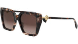 FF Diamonds Havana Square Sunglasses