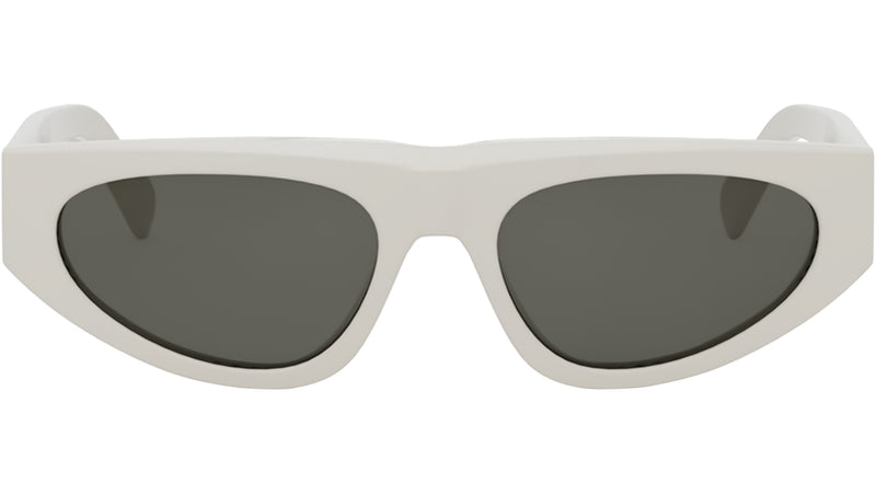 Monochroms White Geometric Sunglasses