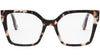 Fendi Way Havana Square Eyeglasses - 54-19-145