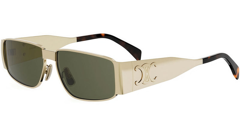 Metal Triomphe Gold Rectangular Sunglasses