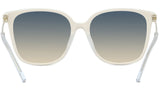 K Logo White Square Sunglasses