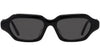 Slim Black Geometric Sunglasses - 51-17-140