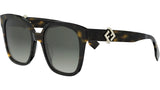 FF Diamonds Havana Butterfly Sunglasses