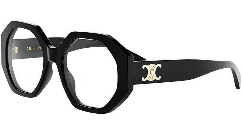 Triomphe Black Geometric Eyeglasses