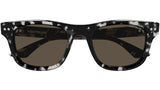 MB0254S 008 Black Spotted Havana Brown