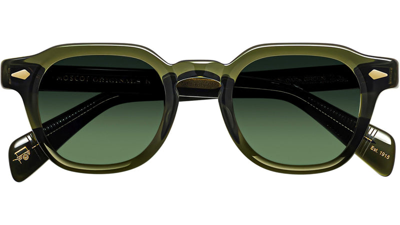 Moscot Dolt Sun Sunglasses Tortoiseshell and Green – Ottica Rucco