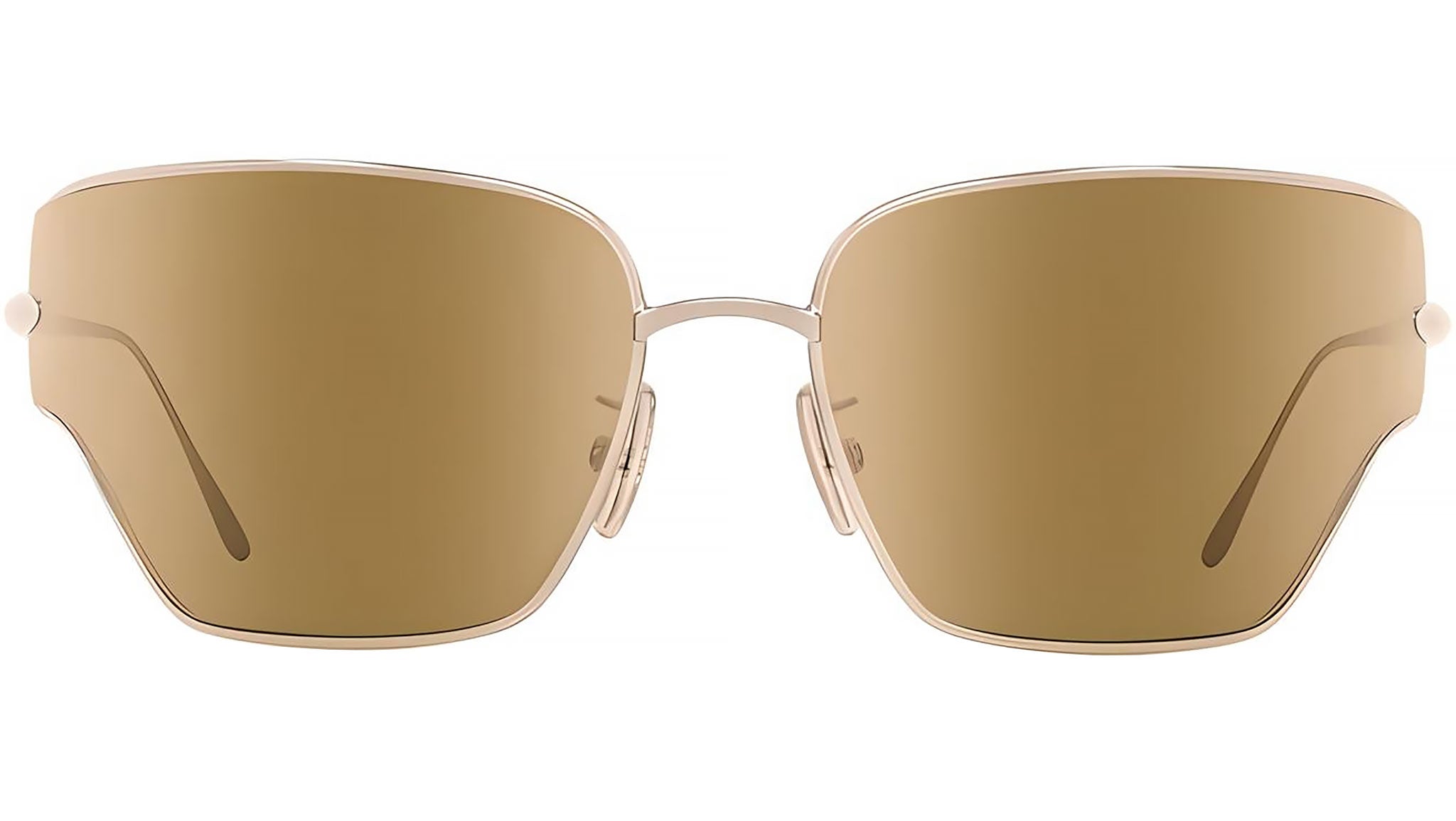 Loewe Silver and Tan Geometric Sunglasses Loewe LW40151U Silver Prescription Sunglasses main image 2