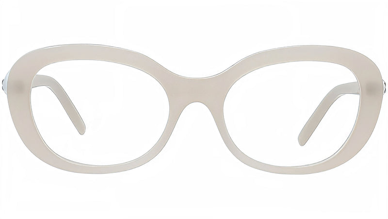 Pearl Grey Oval Eyeglasses