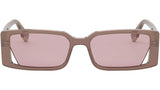 Fendi Way Brown Rectangular Sunglasses