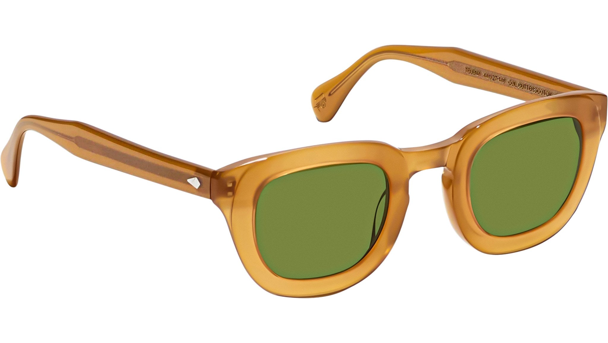 Moscot Telena Sun Butterscotch and Calibar Green Sunglasses